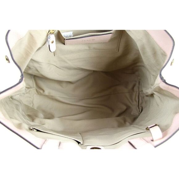 ROOMY J.CREW POWDER PINK GENUINE LEATHER SHOULDER BAG HANDBAG TOTE HOBO PURSE - Picture 8 of 14